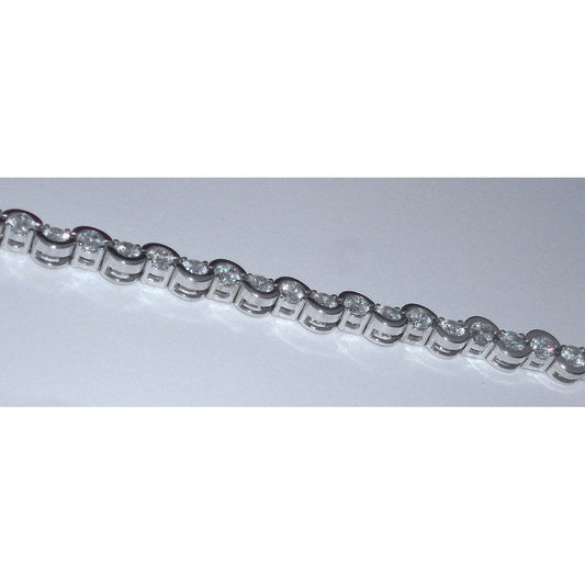 6.80 Carati Braccialetto Di Naturale Diamanti Tennis Gioielli Stile Antico