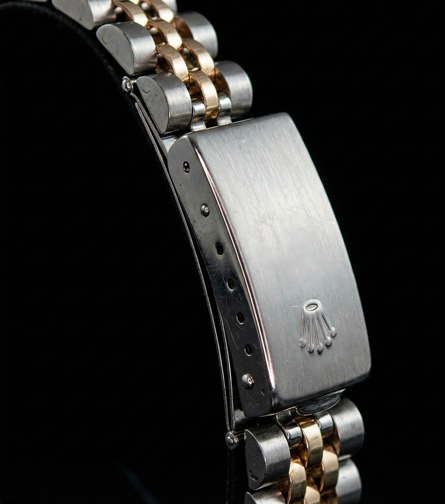 Orologio Rolex Datejust in oro giallo da donna con quadrante arabo perpetuo in acciaio inossidabile