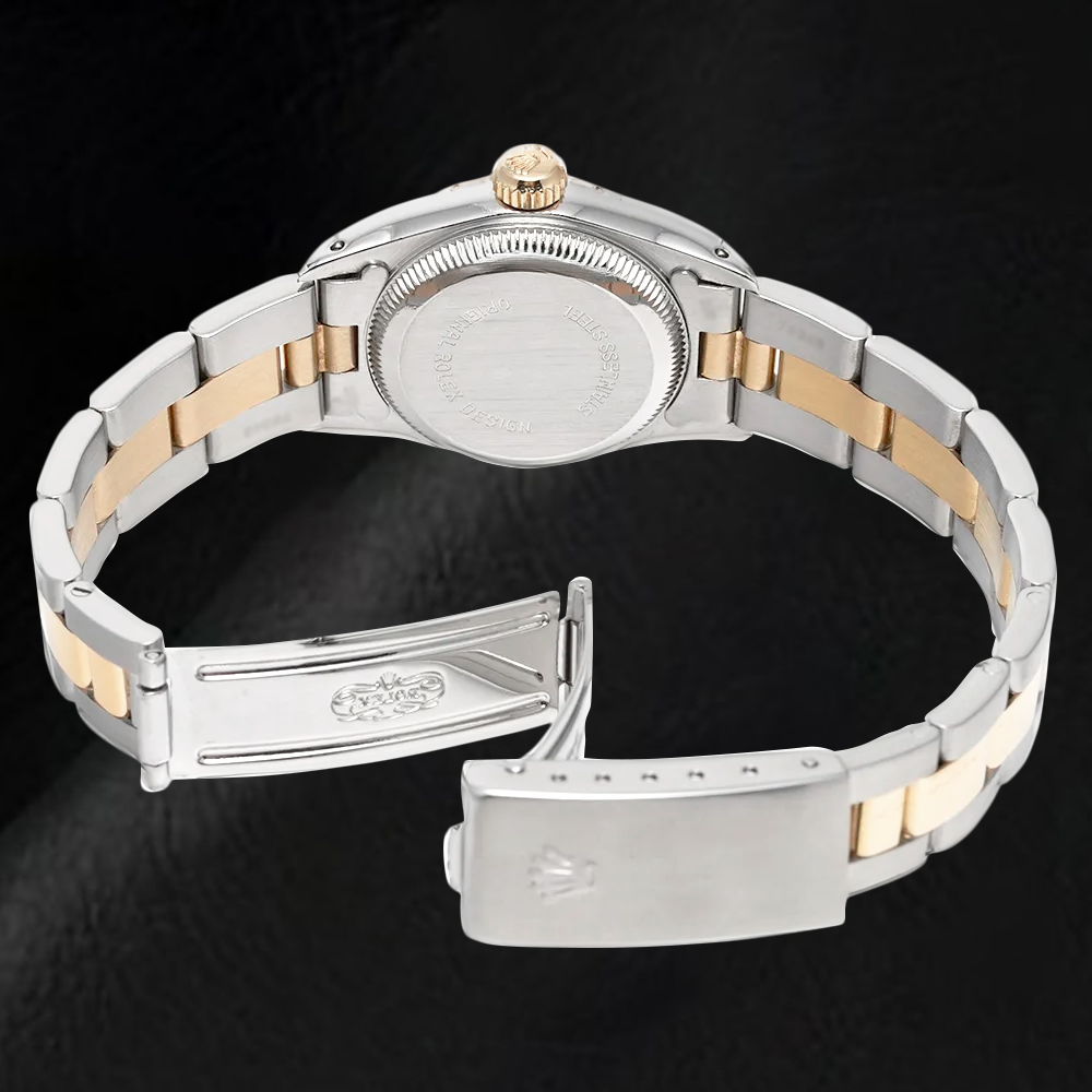 67193 Orologio da donna Rolex ostrica perpetua con quadrante champagne