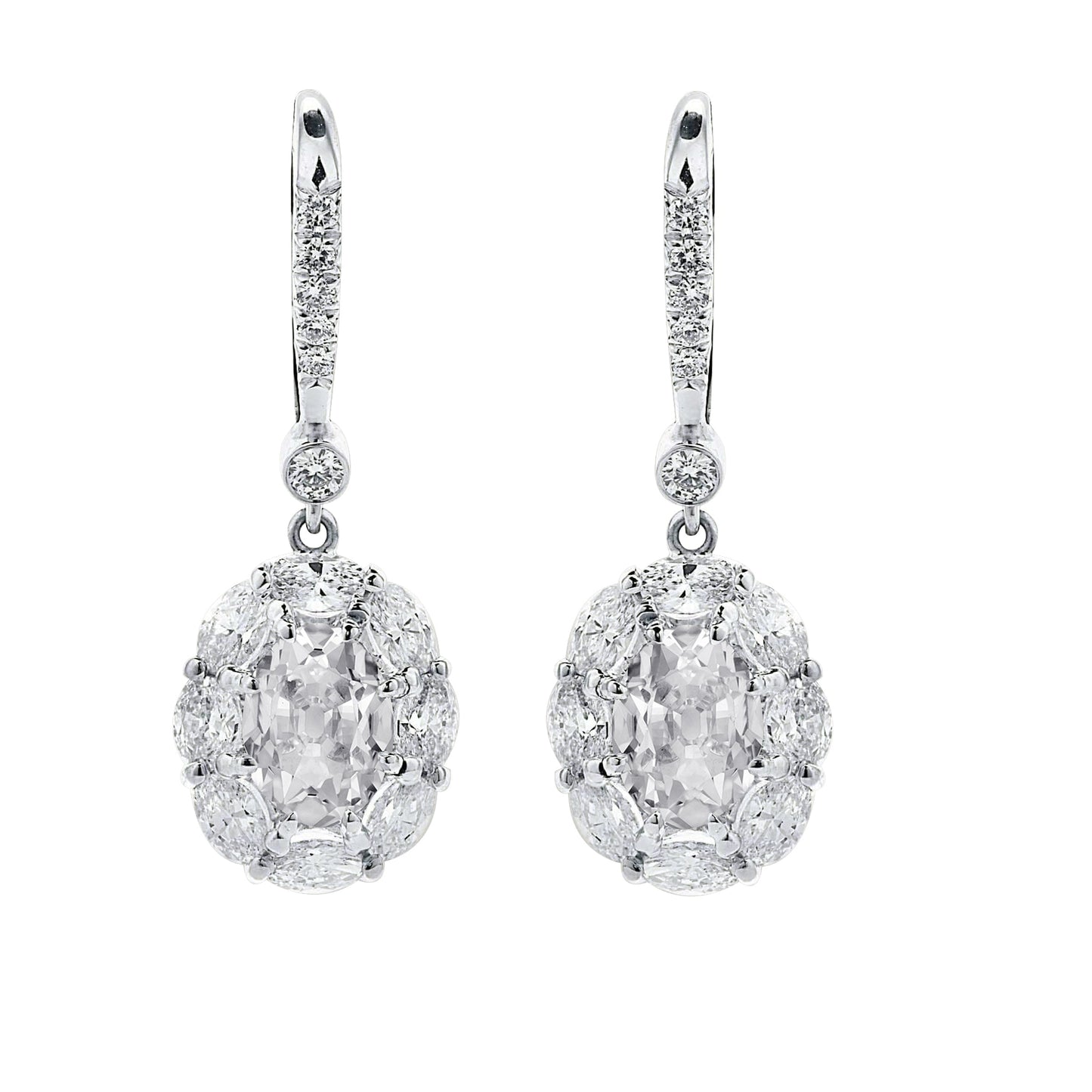 Diamante Dangle 1,50 carati Oro 14 Carati Bianco – vista principale
