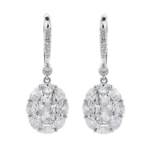 Diamante Dangle 1,50 carati Oro 14 Carati Bianco – vista principale