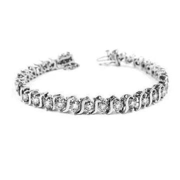 6 Ct Bracciale Tennis Vero Diamanti Taglio Brillante Tondo Lady Jewelry