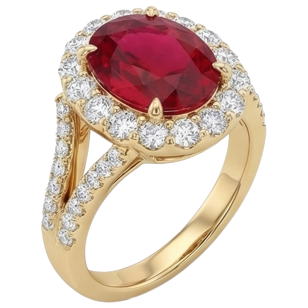 vero oval diamante 7.25carati anello dettaglio ravvicinato