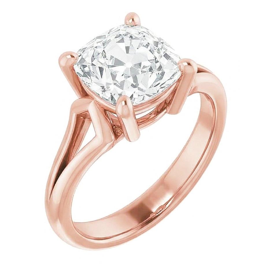 Diamante Fine Solitario di Fidanzamento – vista laterale