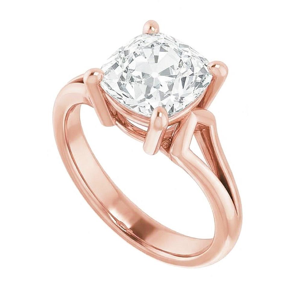 Diamante Fine Solitario di Fidanzamento – vista angolare