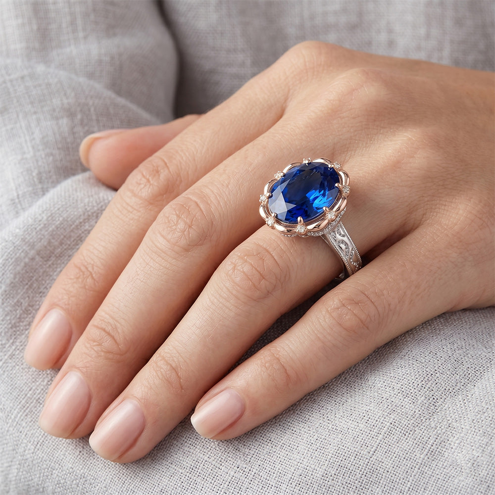 7 Carati Zaffiro Anello