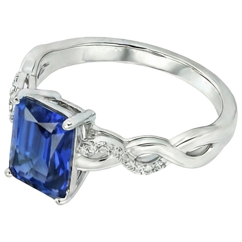 7 Carati Zaffiro Anello di Fidanzamento