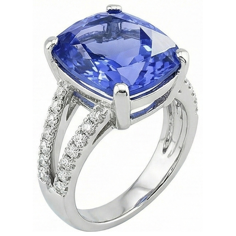 7 Ct Zaffiro Anello