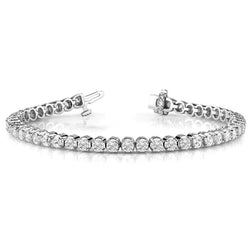 7.40 Carati Taglio Rotondo Vero Diamante Bracciale Tennis WG 14K