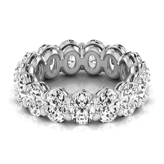 Diamante Eternity Band 7,5 carati Oro Bianco 14K – vista frontale