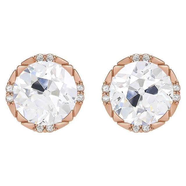 Abbagliante Diamante Fine Orecchini a Lobo 3 carati – vista principale