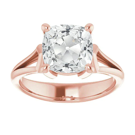 Taglio Cushion Diamante Fine anello in Oro Rosa 14K – vista principale