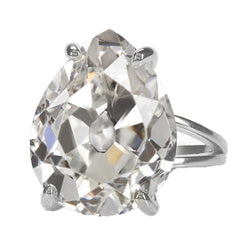 Solitario di Fidanzamento Oro Bianco 14K – Brillante Taglio Old