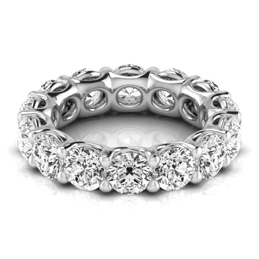 Diamante Fine Eternity Band 7-carati Oro 14 Carati Bianco – vista frontale