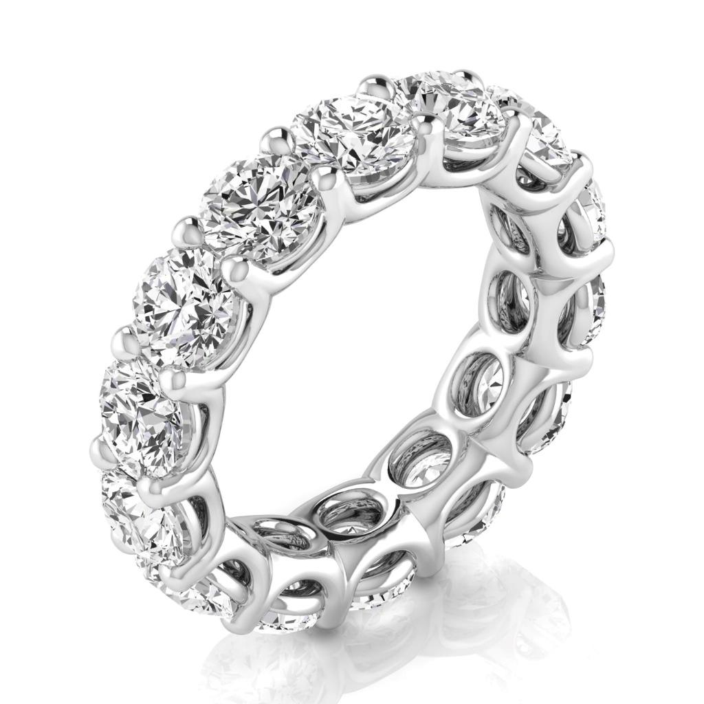 Diamante Fine Eternity Band 7-carati Oro 14 Carati Bianco – vista laterale