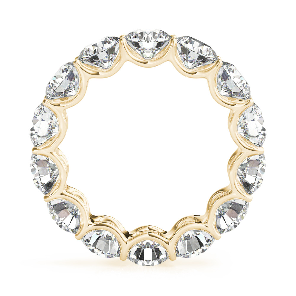 Eternity Band Oro Giallo 14K con Diamante Fine – vista laterale
