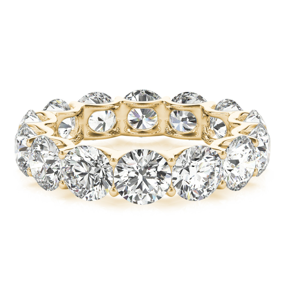 Diamante Fine Eternity Band 7 carati Oro Giallo 14K – vista angolare
