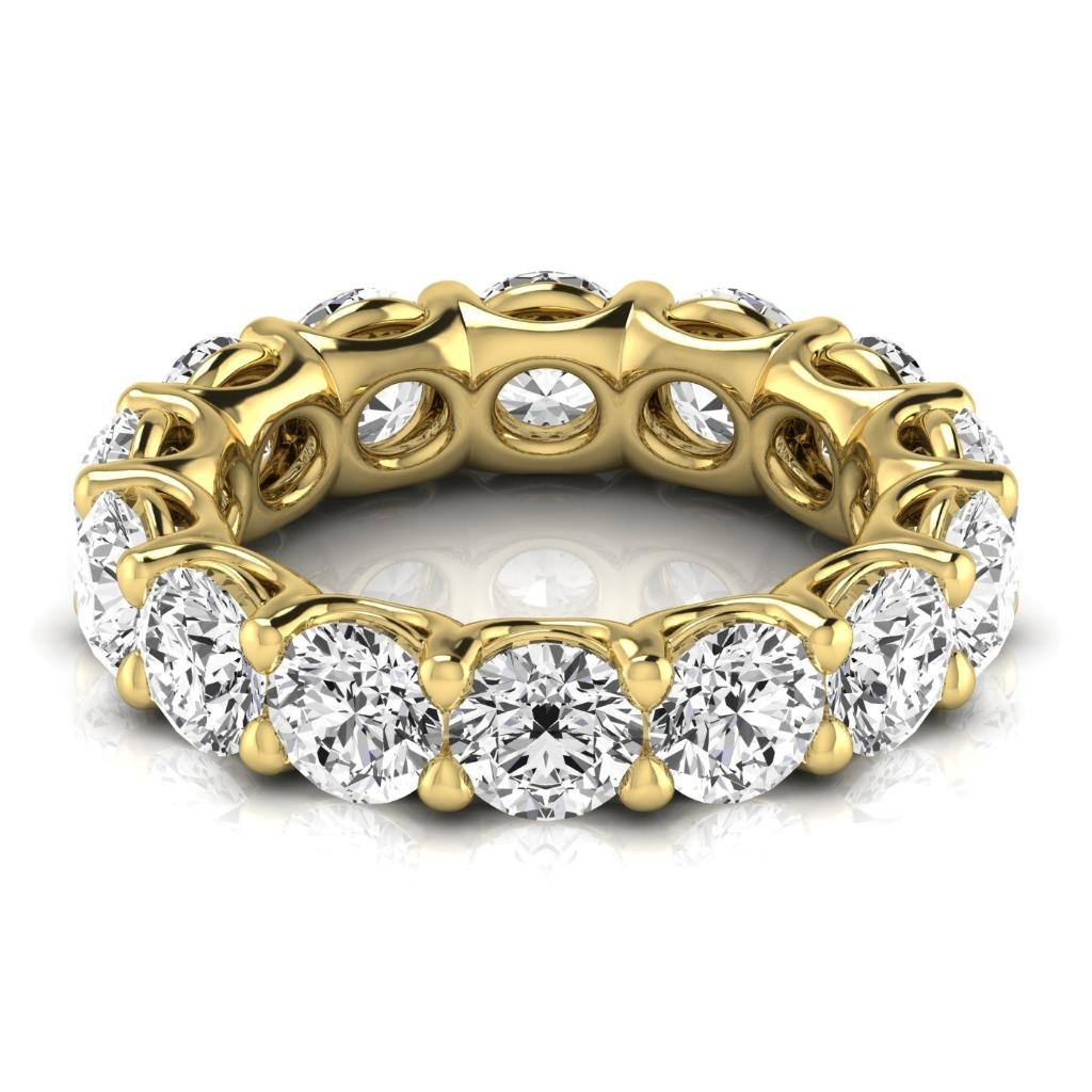 Eternity Band Oro Giallo 14K con Diamante Fine – vista frontale