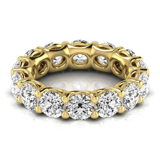 Eternity Band Oro Giallo 14K con Diamante Fine – vista frontale