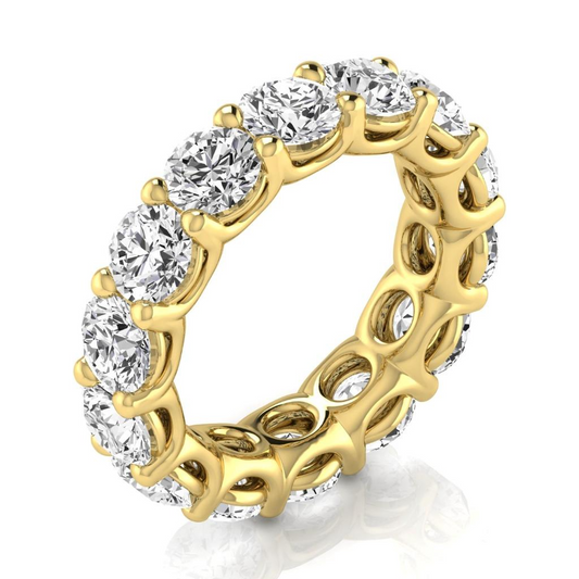 Taglio Brillante Diamante Fine anello in Oro Giallo 14K – vista principale
