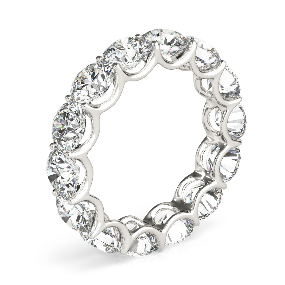 Eternity Band Oro Bianco 14K con Diamante – vista laterale