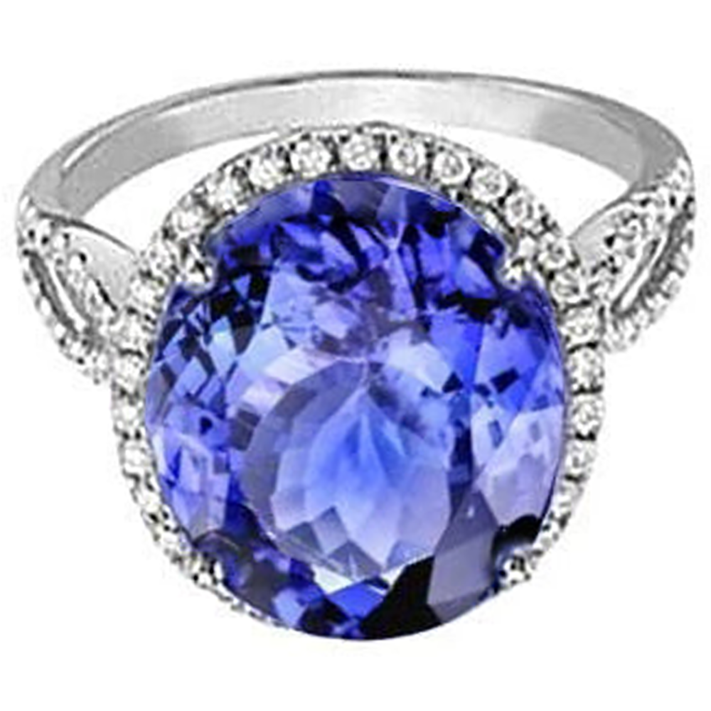 vero round tanzanite 8.65carati fede eternity dettaglio ravvicinato