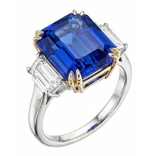 8 Carati Blu Zaffiro Anello