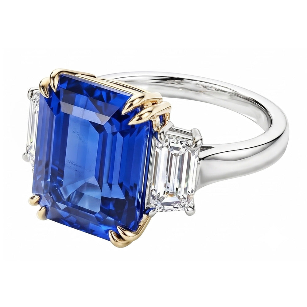 8 Carati Blu Zaffiro Anello