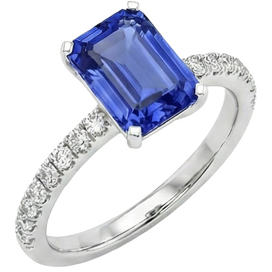 8 Carati Blu Zaffiro Anello