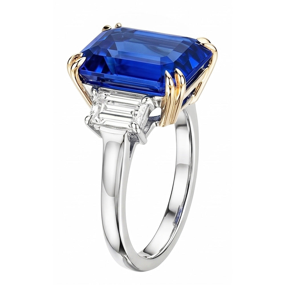 8 Carati Blu Zaffiro Anello