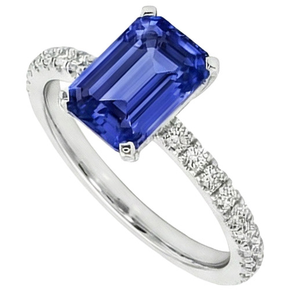 8 Carati Blu Zaffiro Anello