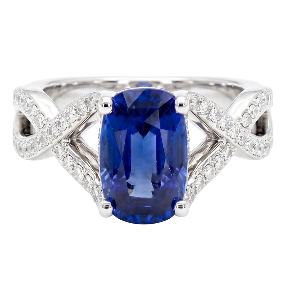 8 Carati Zaffiro Anello di Fidanzamento