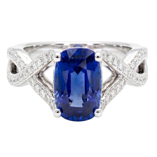 8 Carati Zaffiro Anello di Fidanzamento