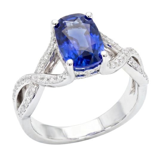 8 Carati Zaffiro Anello di Fidanzamento