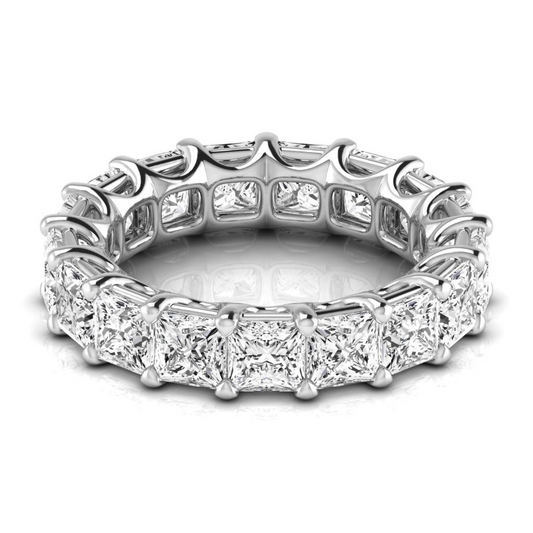 Princess Diamante Fine anello in Oro Bianco 14K – vista frontale