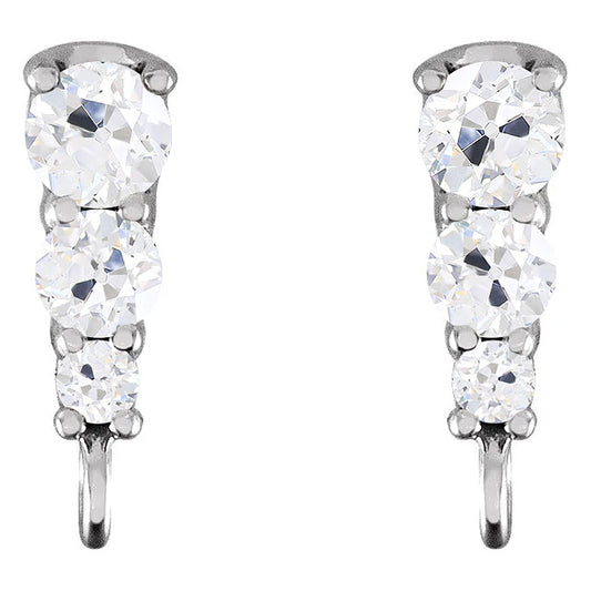 Diamante Orecchini 1,50 carati Oro 14 Carati Bianco – vista principale