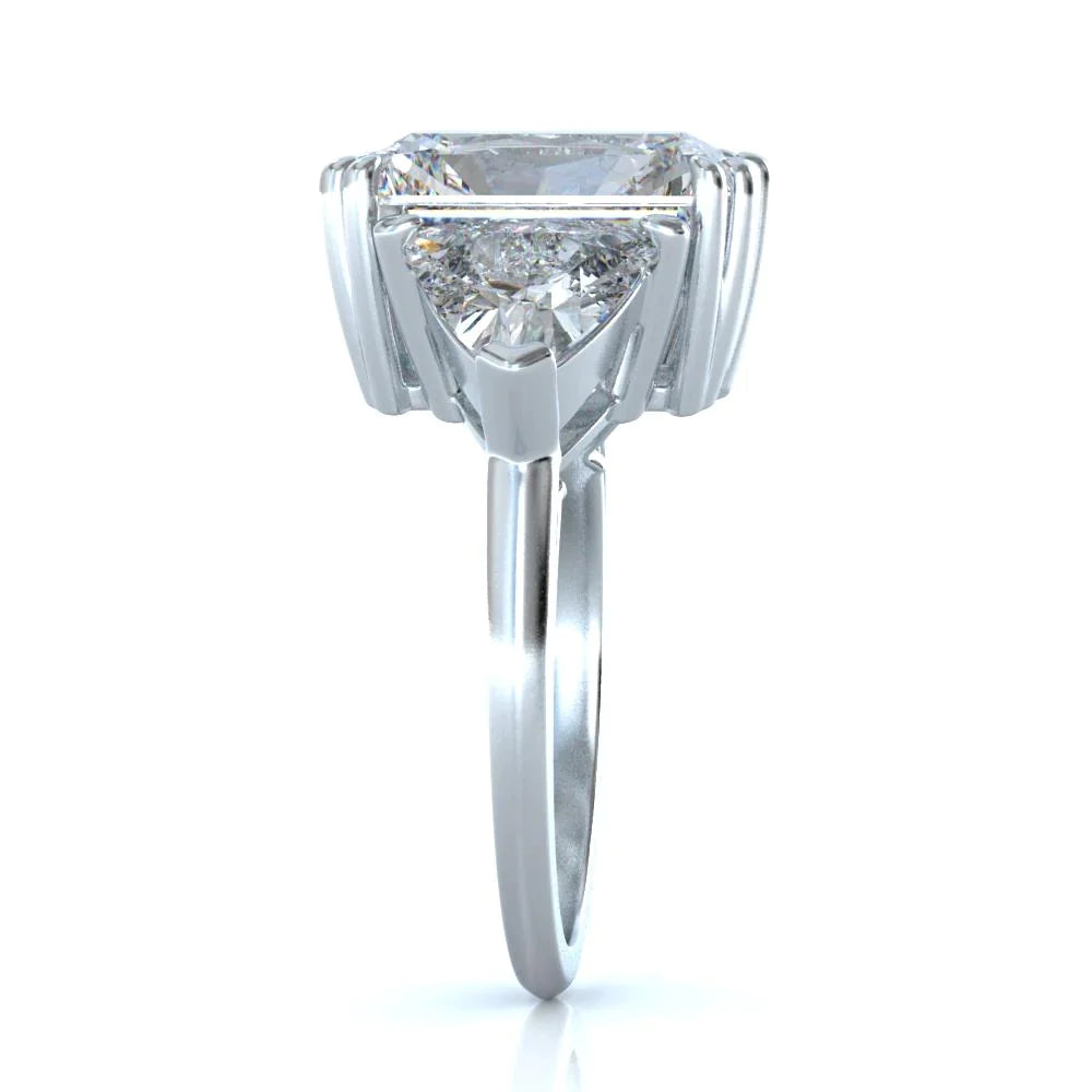 9 Carati Radiante Trilliant Anello Di Vero Diamante