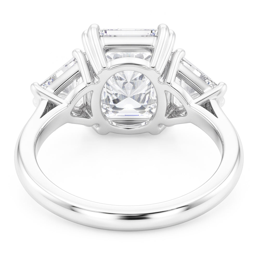 9 Carati Radiante Trilliant Anello Di Vero Diamante