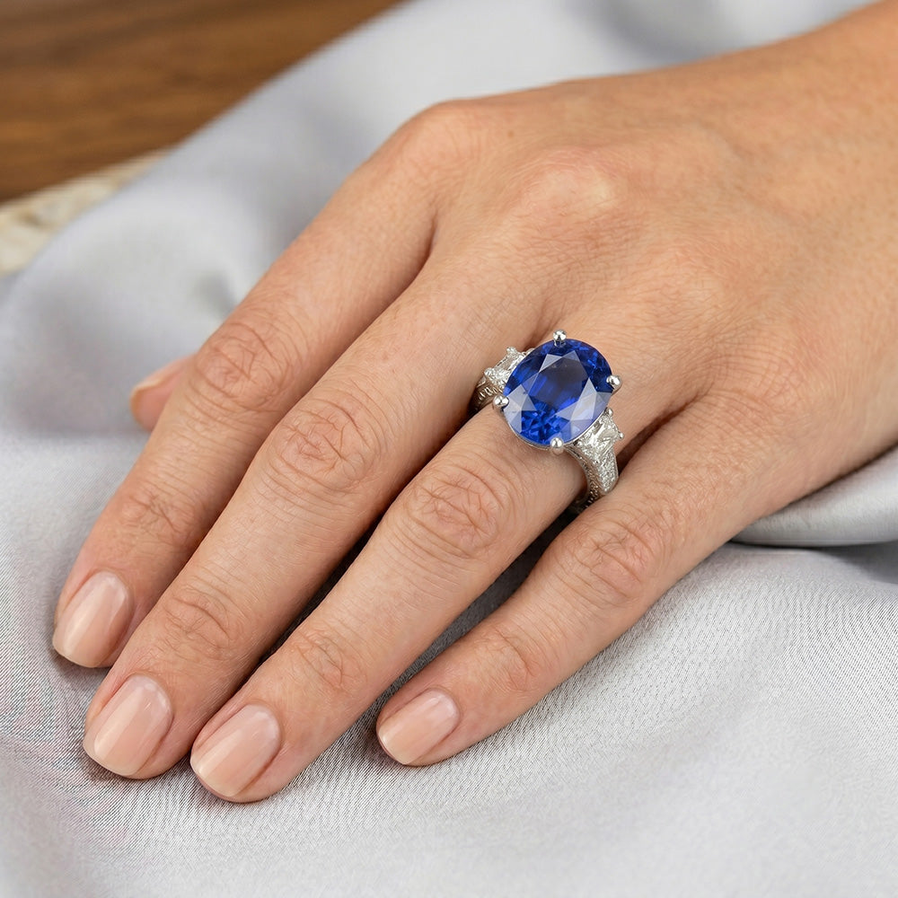 9 Ct Zaffiro Anello