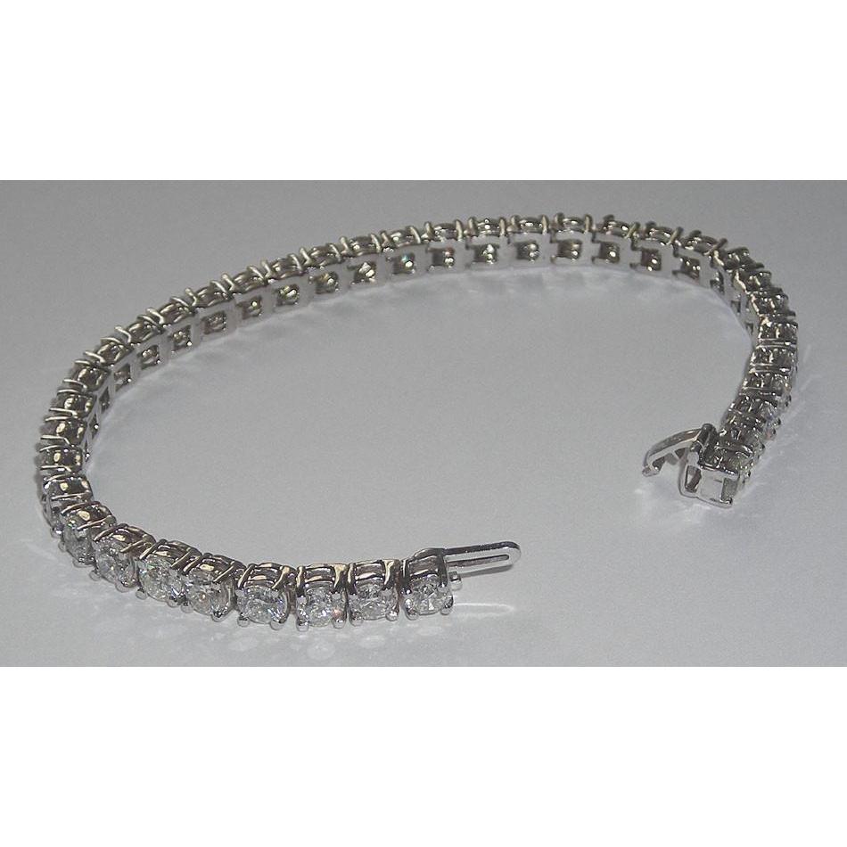 9.50 Carati Bracciale Tennis Vero Diamante Vs Gioielli Solid WG 18K