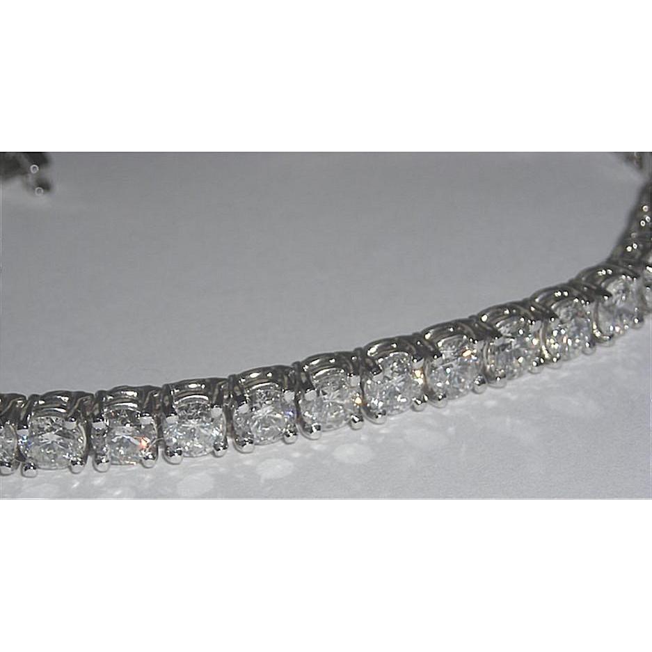 9.50 Carati Bracciale Tennis Vero Diamante Vs Gioielli Solid WG 18K