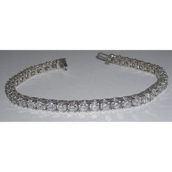 9.50 Carati Bracciale Tennis Vero Diamante Vs Gioielli Solid WG 14K