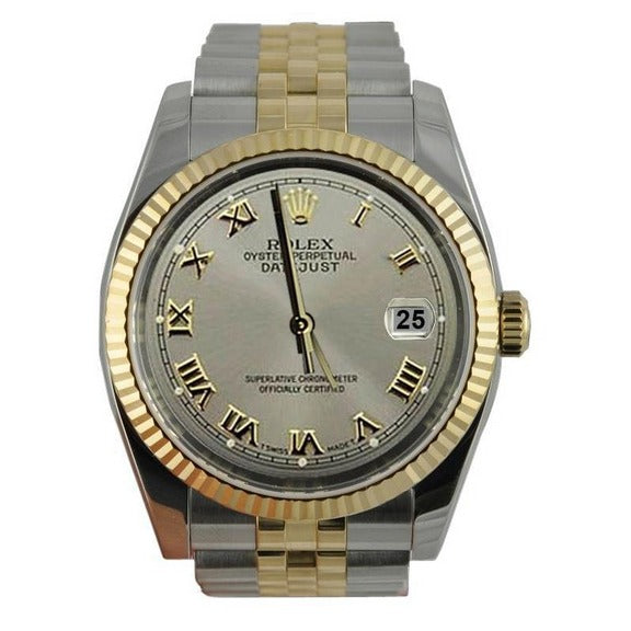Orologio da uomo Datejust Rolex Lunetta scanalata
