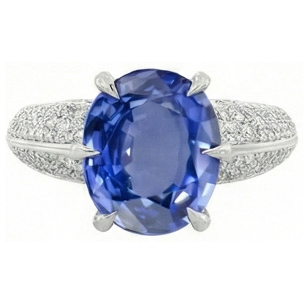 Alta Qualità Zaffiro Anello