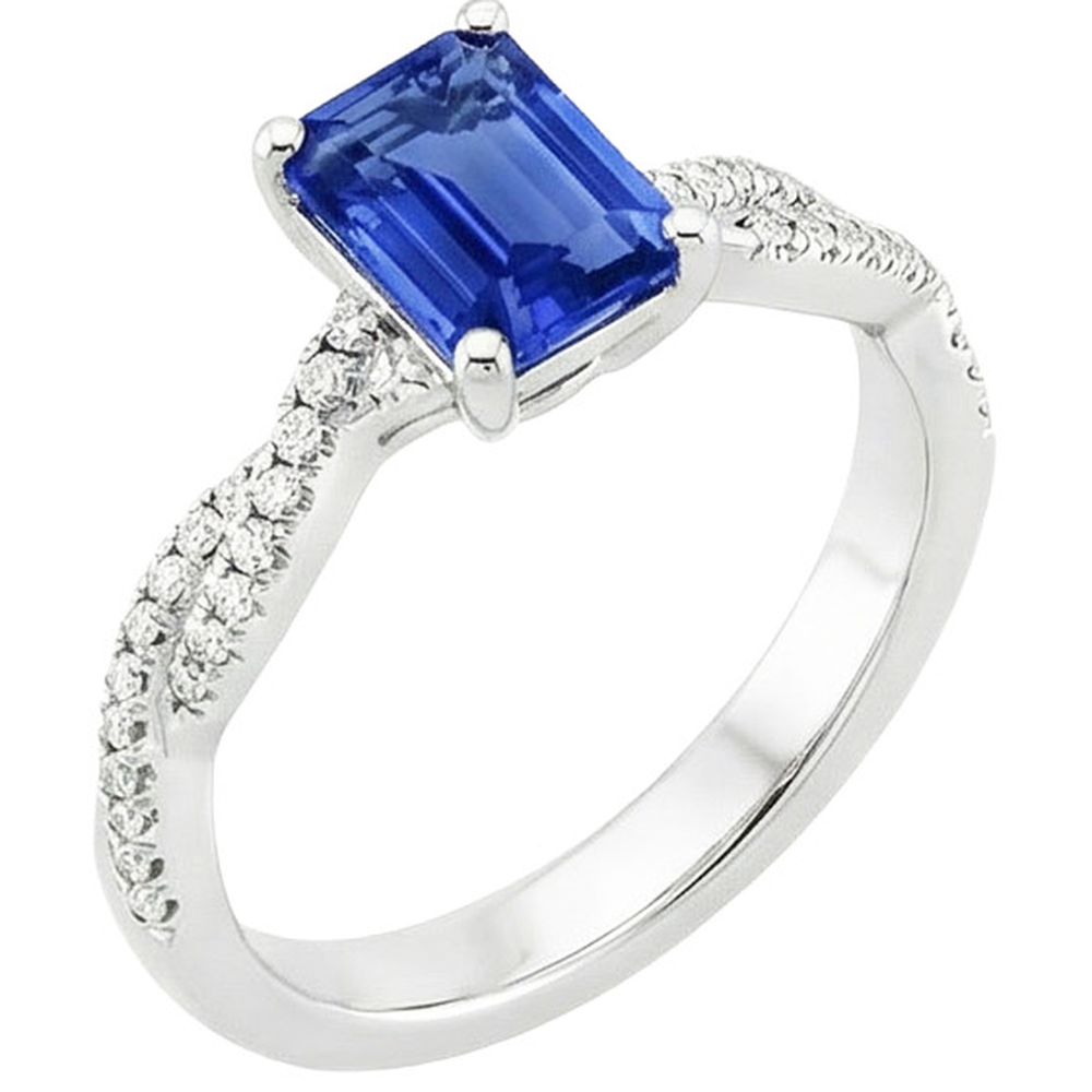 vero emerald diamante 3carati anello angolo laterale
