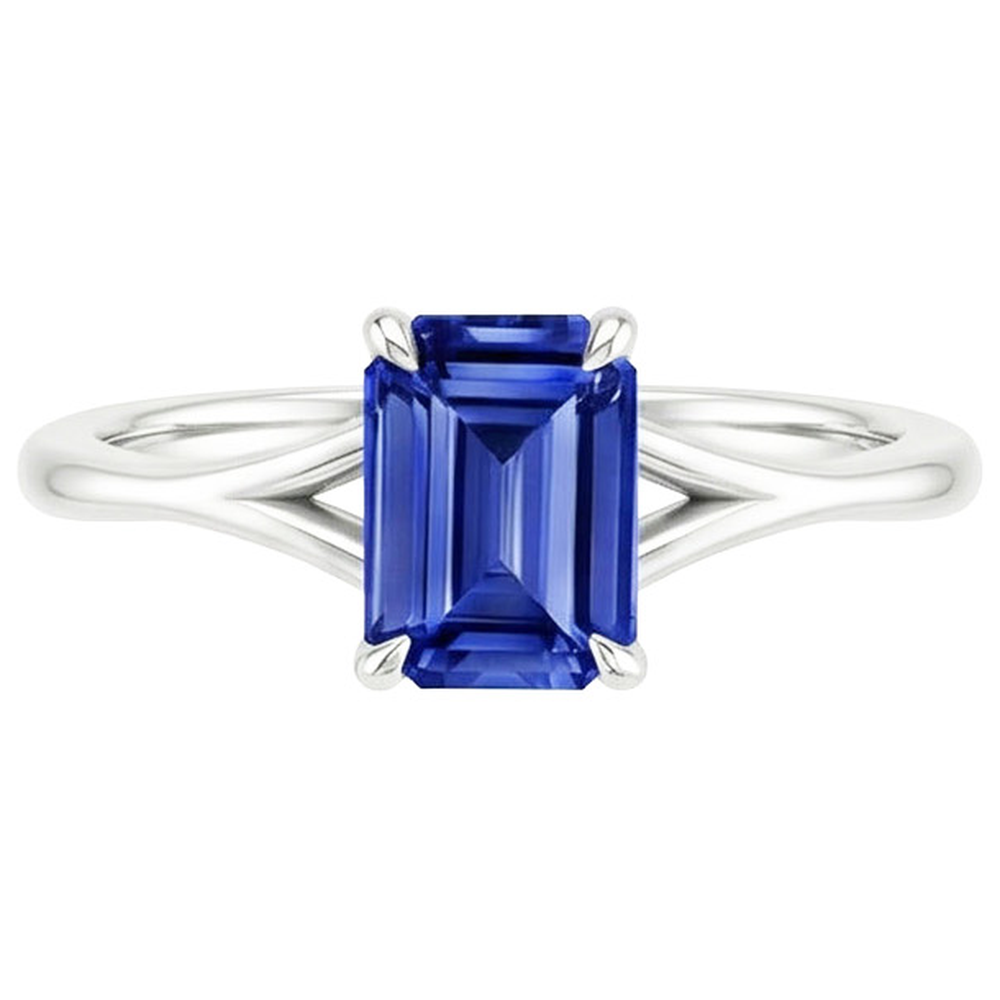 vero emerald diamante 2.50carati anello vista di profilo