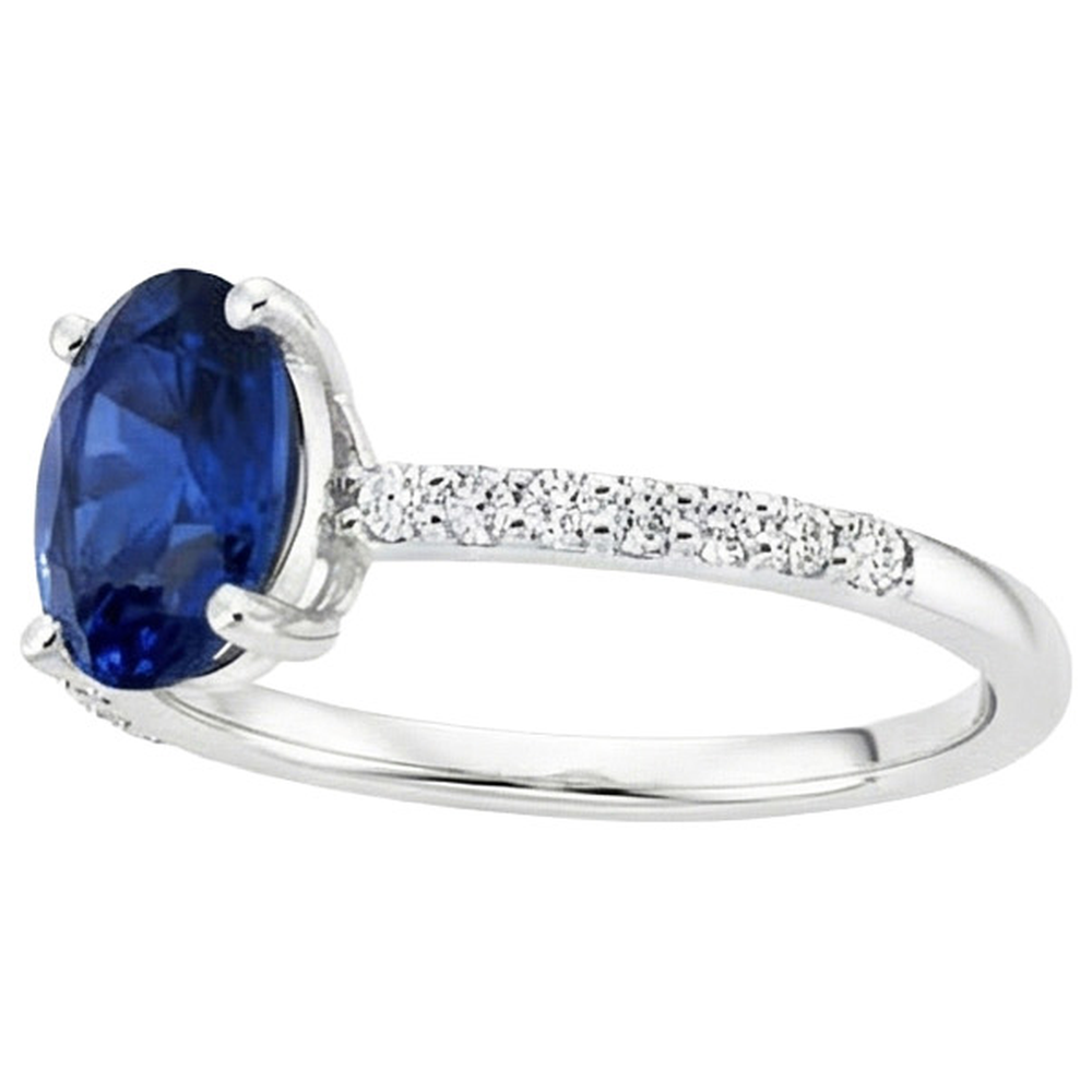 vero round diamante 4carati anello vista di profilo