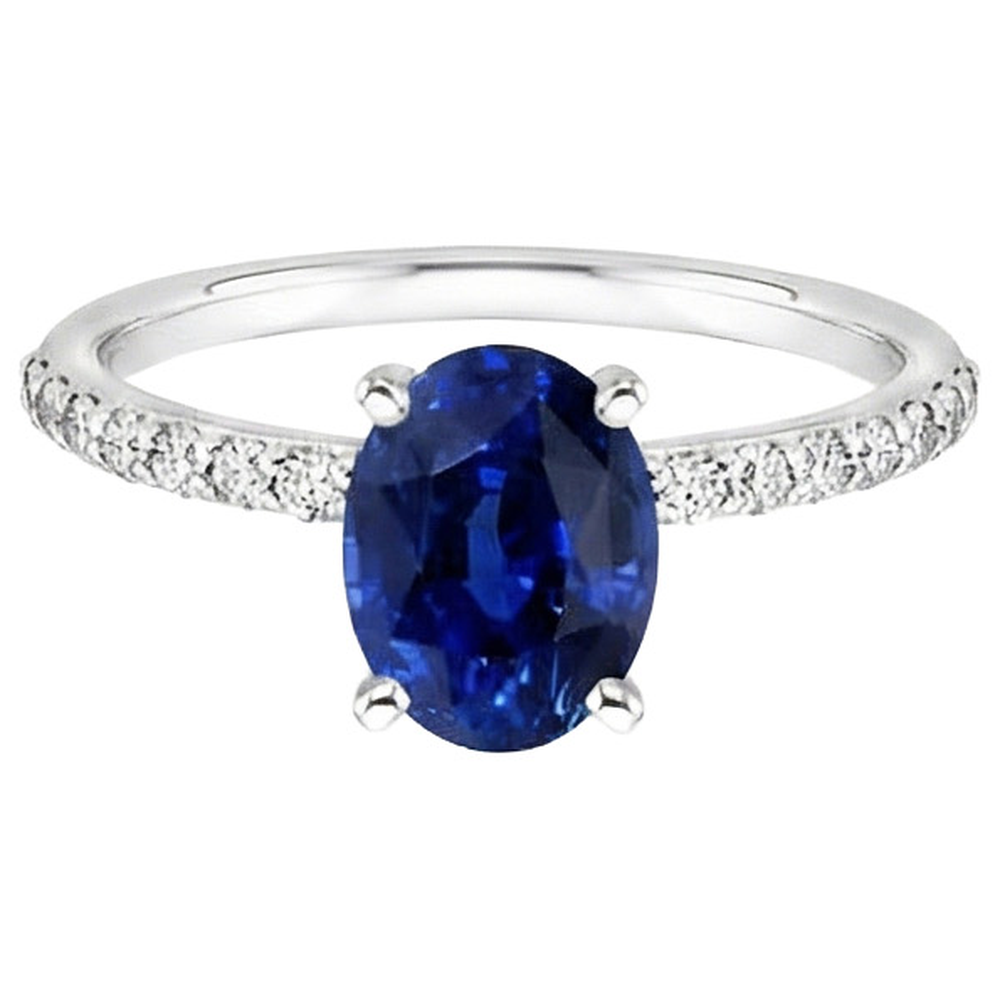 vero round diamante 4carati anello su bianco