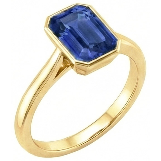 vero emerald diamante 3carati anello vista dall'alto