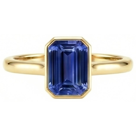 vero emerald diamante 3carati anello vista di profilo